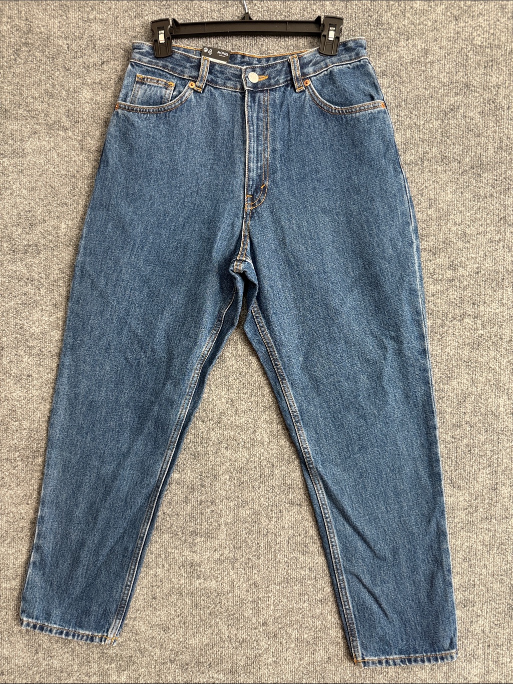 Monki Taiki High Waist Balloon Leg Jeans Size 28 Blue Denim Nwt — image 7 of 8